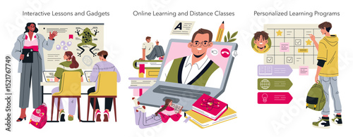Interactive and Personalized Learning with Online Classes