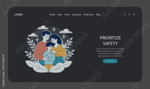 Family days at home. Flat Vector Illustration