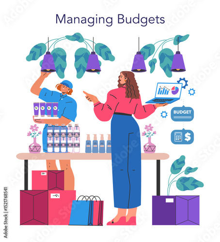 Event Agency. Flat Vector Illustration