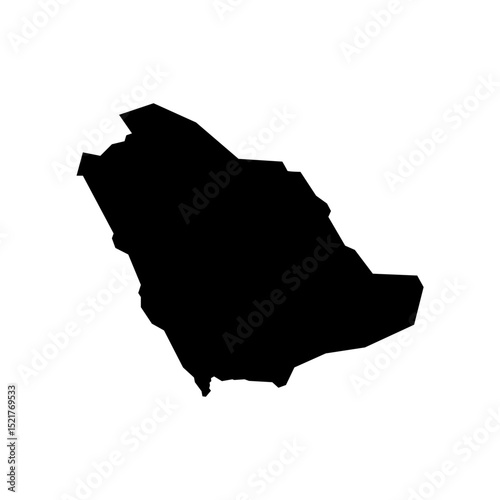 Saudi Arabia Country map for travel and design presentation. Saudi arabia silhouette map with isolated background