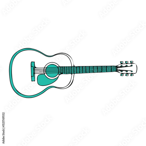 Guitar vector design for motion graphics