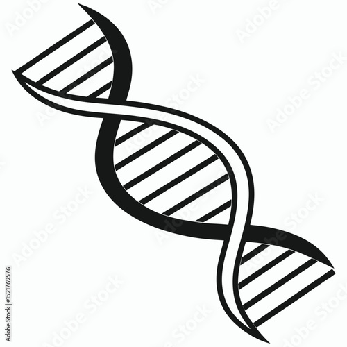DNA icon set VECTOR, Set of DNA icons, including a double helix, chromosome, and molecular structure symbol, in vector format.