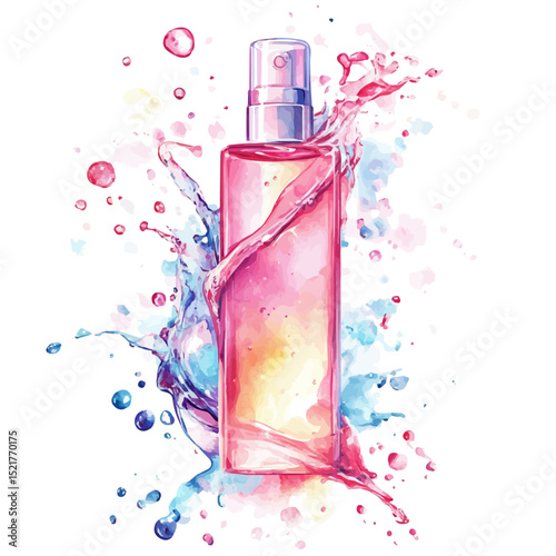 Depilatory Gel, watercolor illustration vector, high quality, isolated on a white background.