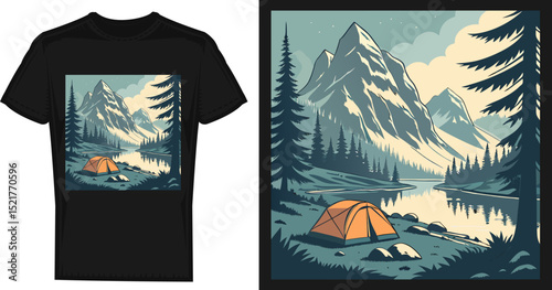 mountain adventure hipster logos. Set of Vintage Outdoor mountains Summer Camp badges or Patches. Set of vector line art outdoor design PNG Design 