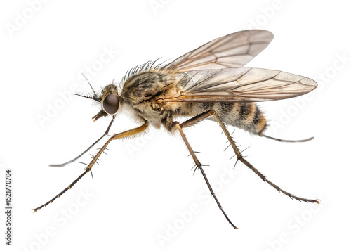 Close up of a sand fly isolated on transparent background