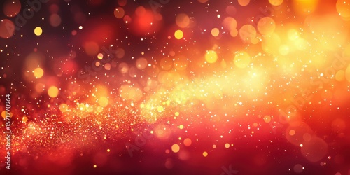 Vibrant abstract background with sparkling lights in shades of red and gold during a festive celebration