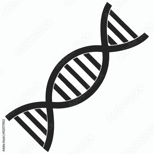 DNA icon set VECTOR, Set of DNA icons, including a double helix, chromosome, and molecular structure symbol, in vector format.