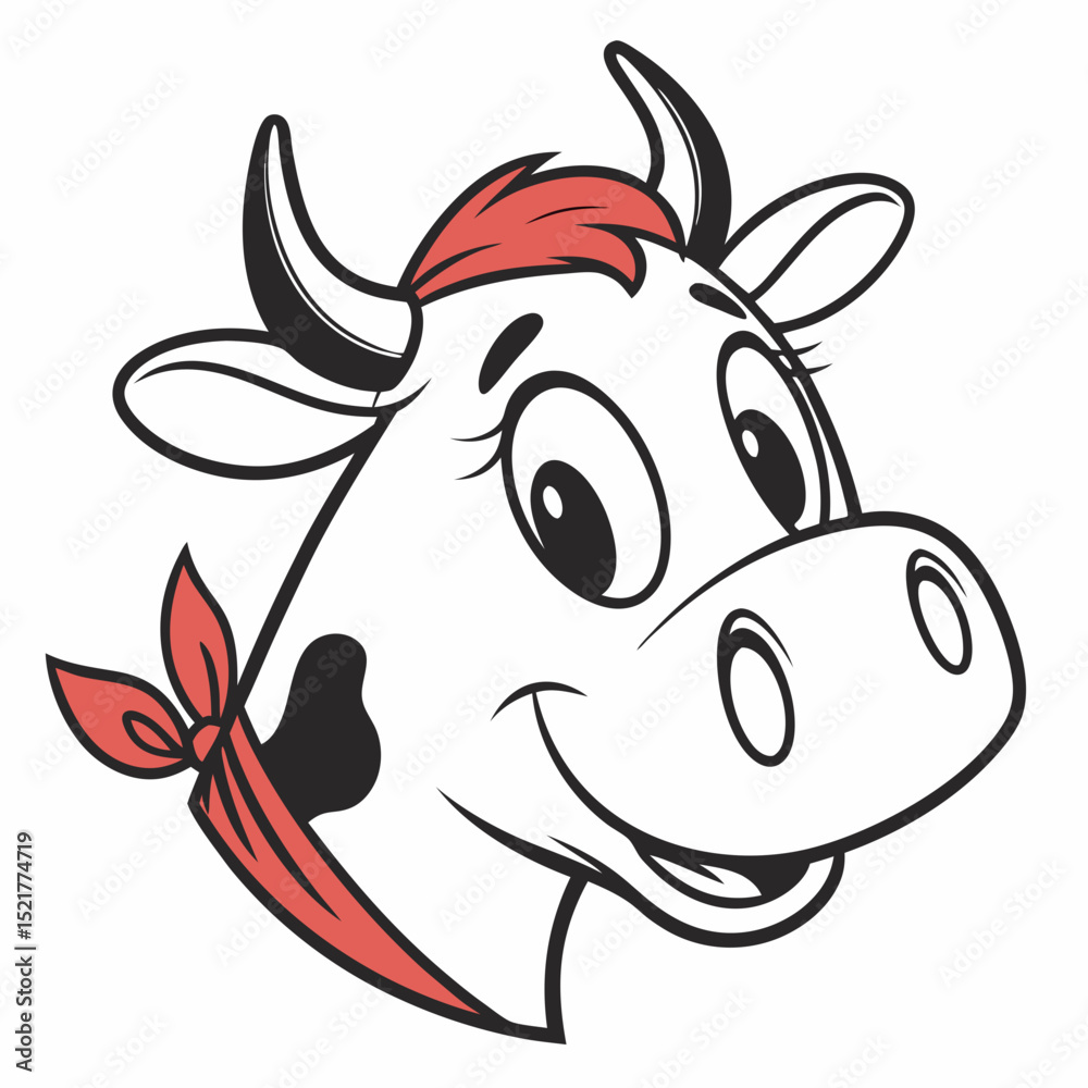 Cow Head Clipart in Flat Illustration
Cow Head Clipart in Flat Illustration