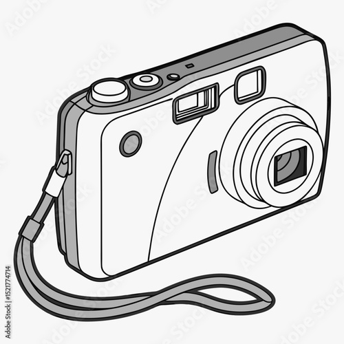 Compact Digital Camera Clipart
