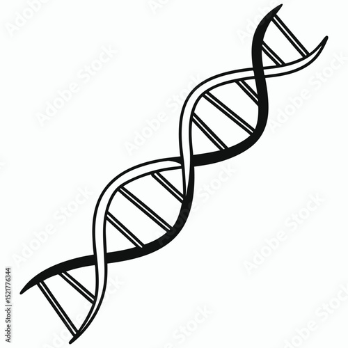 DNA icon set VECTOR, Set of DNA icons, including a double helix, chromosome, and molecular structure symbol, in vector format.