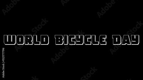 World bicycle day 4k animated text video in adobe after effects with dynamic motion graphics and celebratory theme
