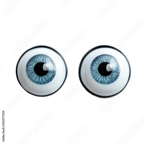 Realistic design of blue eyeball decorations for crafts and events