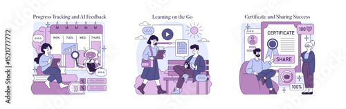 Online Learning Progress, Feedback, and Certification