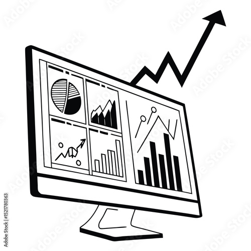 Business analytics growth charts data report