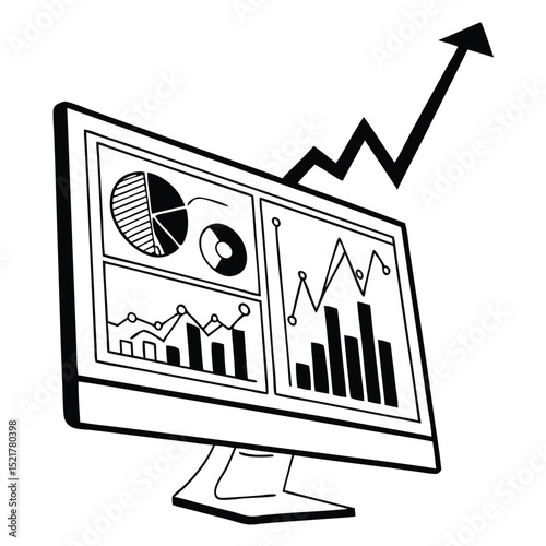 Business analytics growth charts data success