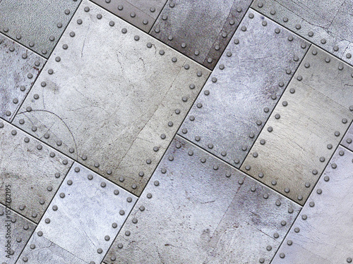 steel metal plate background, 3D illustration