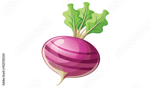 Photo of cartoon beet isolated on white background