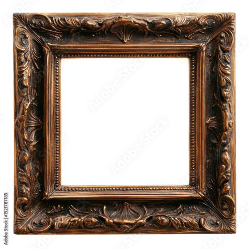 Intricately designed vintage picture frame with ornate detailing