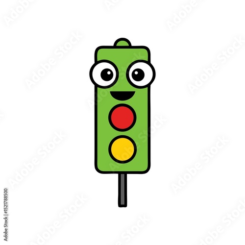 traffic light on a white background