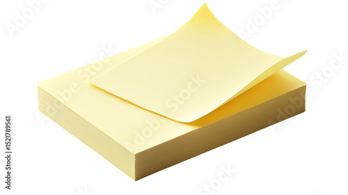 Blank yellow pages isolated on white background