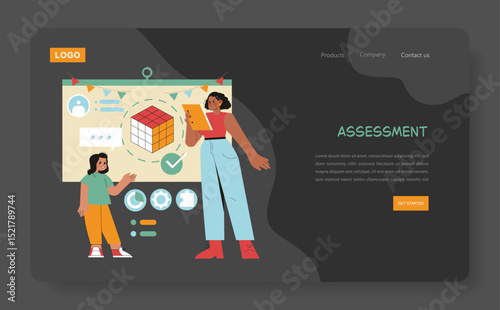 Preschool Education. Flat Vector Illustration