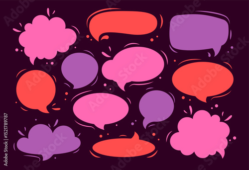 Romantic speech bubble set_03