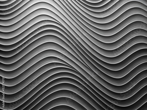 Abstract Black and White Wavy Topographic Map Background – Modern Contour Design.