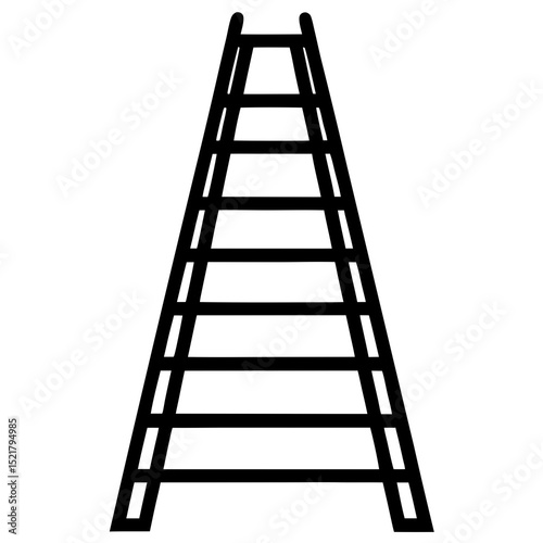 metal ladder isolated on white