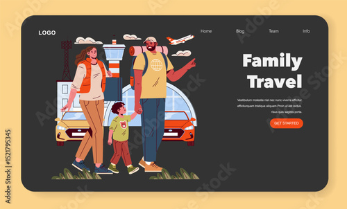 Family Day. Flat Vector Illustration