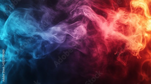 Vibrant Color Smoke Abstract Background Texture for Design Projects