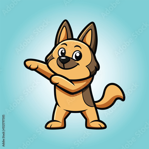 Cute Belgian Shepherd Dabbing Cartoon