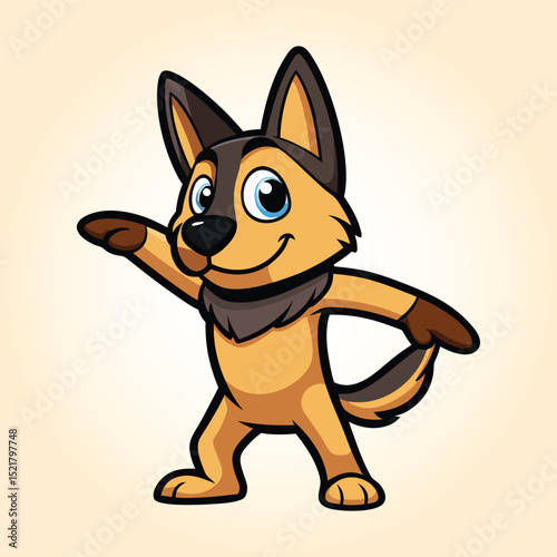 Cute Belgian Shepherd Dabbing Cartoon