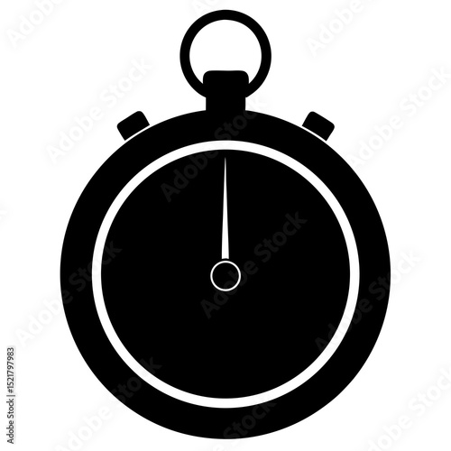A vector illustration of a stopwatch icon, perfect for sports, time measurement, and countdown applications, emphasizing speed and precision