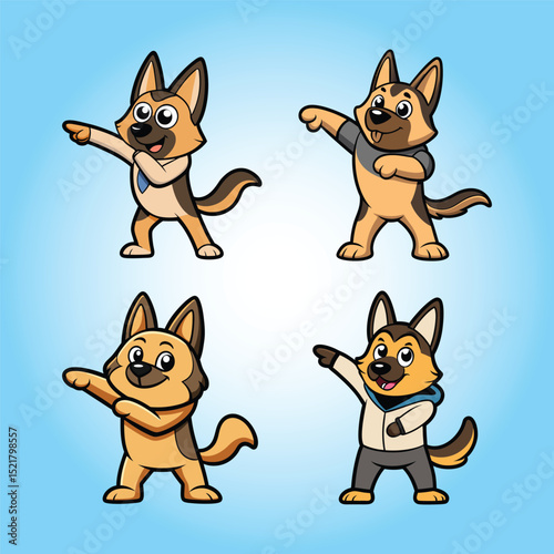 Cute Belgian Shepherd Dabbing Cartoon