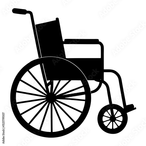 wheelchair isolated on white