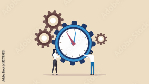 Together they master time management Optimizing efficiency and building teamwork for success with minimal