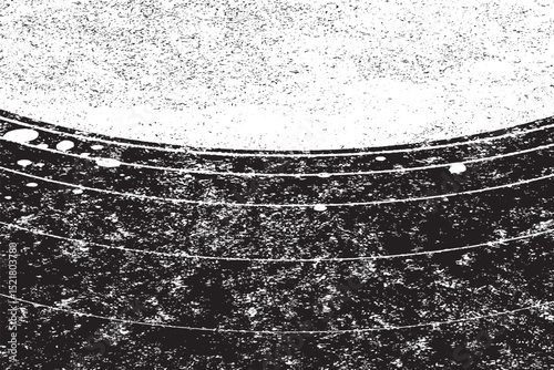 Curved Grunge Halftone Texture – Abstract Distressed Arcs in Black and White


