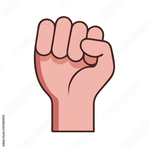 Raised fist symbolizing strength and unity for Pride Month  