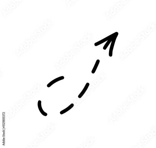 arrow dashed up black