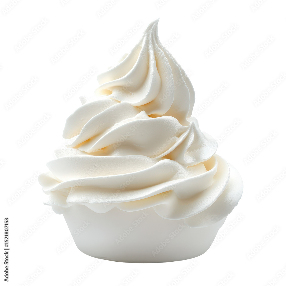 Swirls of creamy frozen dessert served in a white cup with a smooth texture perfect for warm days Swirls of creamy frozen dessert served in a white cup with a smooth texture perfect for warm days
