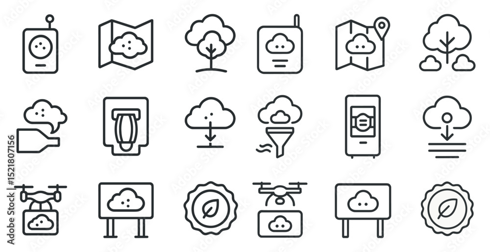Fototapeta premium Cloud computing and data icons for digital design projects