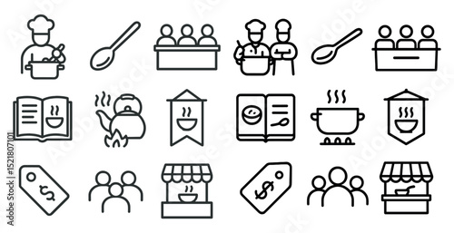 Culinary icons collection for restaurant and cooking designs