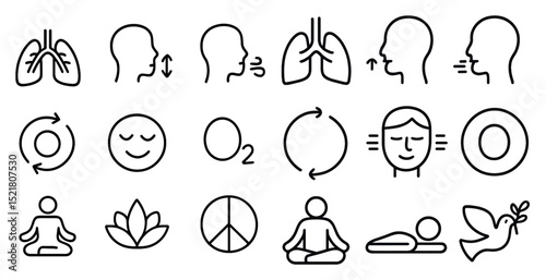 Breath and peace concepts for meditation and relaxation design