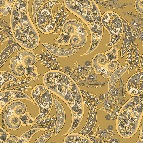 paisley seamless Vector pattern. batik style background