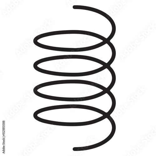 metal spring isolated on a white background
