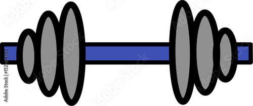 Simple illustration of a dumbbell ideal for fitness, gym promotions, and workout content.