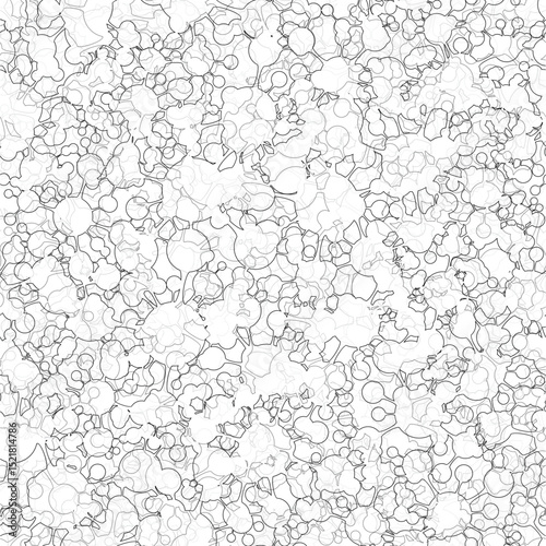 Seamless abstract outlined organic shapes background
