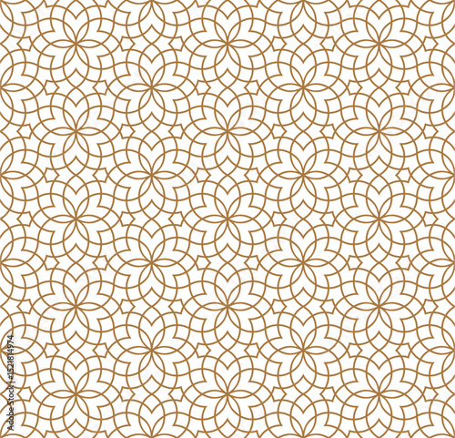 Intricate Geometric Interlocking Circles Seamless Pattern