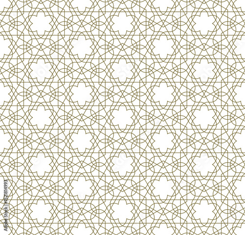 Intricate Geometric Intersecting Circles Seamless Pattern