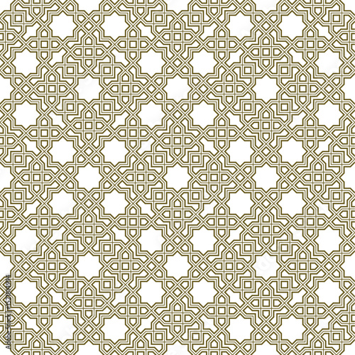 Intricate Geometric Interlocking Star Seamless Pattern